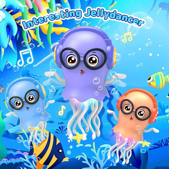 Baby Toy Jellydancer, Crawling Jellydancer Tummy Time Toy Kids Fidget Toy for Girls 3-6 Boys 6-12,Magic Dancing Loud Music Crawling Toys for 3 4 5 6 7 8 Year Old Children Birthday Gifts
