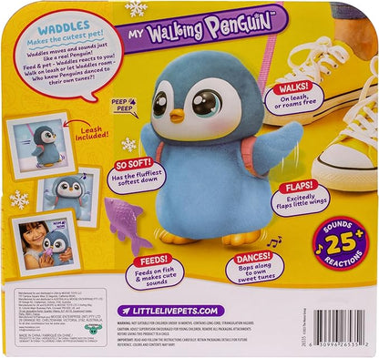 Little Live Pets My Walking Penguin - Waddles Soft and Cuddly Interactive Toy Penguin That Walks, Dances and Flaps It's Wings. 25+ Sounds and Reactions. Batteries Included. for Kids Ages 5+