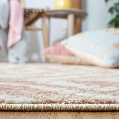 SAFAVIEH Adirondack Collection Accent Rug - 4' x 6', Rose & Gold, Modern Diamond Distressed Design, Non-Shedding & Easy Care, Ideal for High Traffic Areas in Entryway, Living Room, Bedroom (ADR131Q)