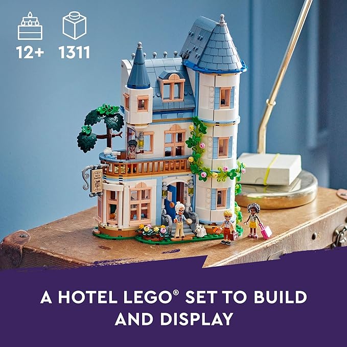 LEGO Friends Castle Bed and Breakfast Hotel Playset for Kids Ages 12 and Up, with 4 Mini Dolls, a Dog Toy Figure and Accessories, Castle Toy Gift Idea for Girls, Boys and Teens, 42638