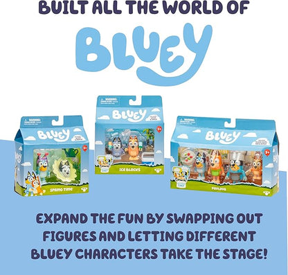Bluey Celebration Home Playset, Portable Birthday Party Toy House with 11 Removable Accessories and 2.5” Figure, House Toys for Kids of Ages 3+