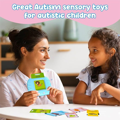 QuTZ Toddler Toys for 2 3 4 5 Year Old Boys and Girls, Autism Sensory Toys for Autistic Children, Learning Montessori Toys, Speech Therapy Toys, 224 Sight Words Talking Flash Cards