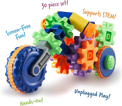Learning Resources Gears! Gears! Gears! Cycle Gears, Construction, Gear Toy, 30 Pieces, Ages 4+