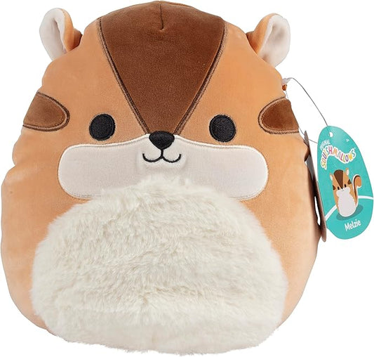 Squishmallows Original 10-Inch Melzie The Chipmunk - Official Jazwares Plush - Collectible Soft & Squishy Chipmunk Stuffed Animal Toy - Add to Your Squad - Gift for Kids, Girls & Boys