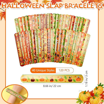 240 Pcs thanksgiving Party Favors thanksgivingSlap Bracelets for Kids Rubber Wristbands Bulk Silicone Bracelets Assorted thanksgiving Party Supplies for Boys Girls Prize Gifts Treat Filler