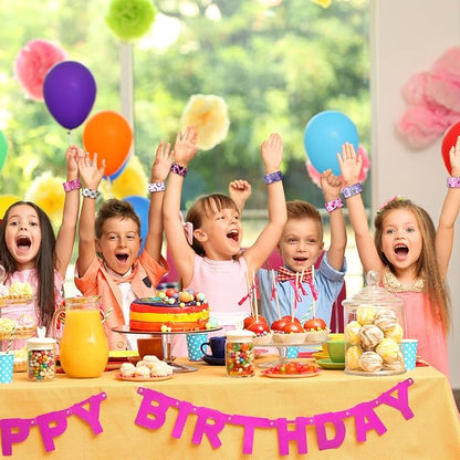 Junkin 48 Pcs Horse Party Favors Kids Western Party Slap Bracelets Disco Pink Cowgirl Cowboy Gifts Wristbands for Western Theme Birthday Party Supplies Stuffers Last Rodeo Bachelorette Prizes