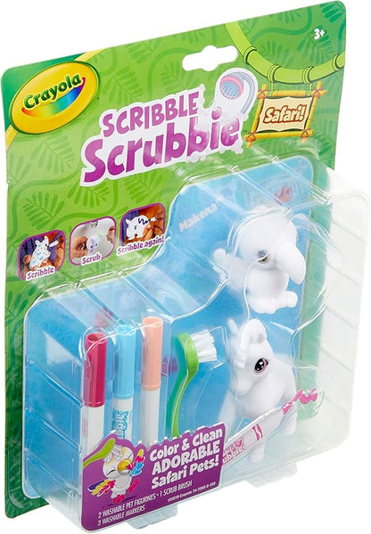 Crayola Scribble Scrubbie Safari 2 Pack Animal Toy Set Age 3+
