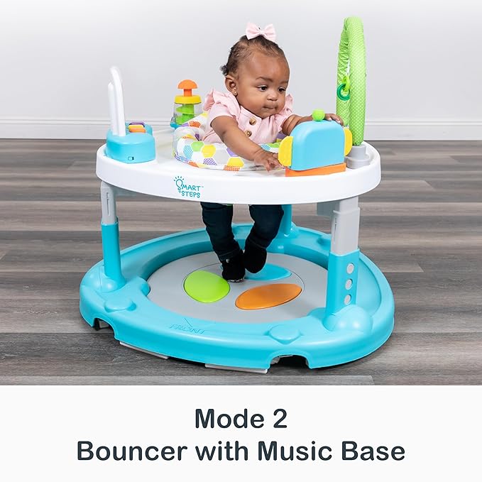 Smart Steps Bounce N’ Dance 4-in-1 Activity Center Walker, Hexagon Dots