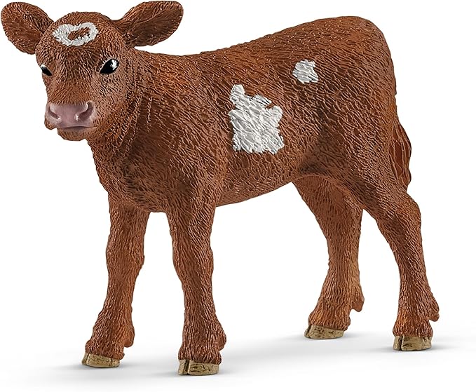 Schleich Farm World 7-Piece Farm Animal Gift Set Including Dalmatian, Cat, Pig, Goat, Rooster, Texas Longhorn Calf and Pinto Foal Animal Toys