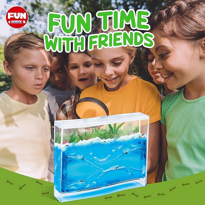 Science Ant Farm Kit for Live Ants, FunKidz Ant Colony Habitat Kit for Kids Gel Bug Terrarium House Watch Ants Dig Tunnels Entomology Learning Toys for Boys Gift