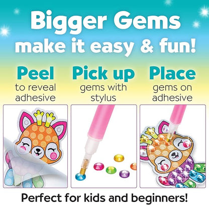 Creativity for Kids Big Gem Diamond Painting Kit - Woodland Forest Friends Stickers and Suncatchers DIY Kit - Diamond Art for Kids, Gifts for Girls Ages 6-8 Years Old, 1 Count (Pack of 1)