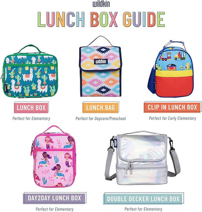 Wildkin Kids Insulated Lunch Box Bag for Boys & Girls, Reusable Kids Lunch Box is Perfect for Early Elementary Daycare School Travel, Ideal for Hot or Cold Snacks & Bento Boxes (Spring Bloom)