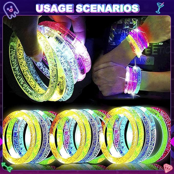 246 PCS Glow in the Dark Party Supplies Glow Sticks Bulk Party Pack with Glow Sticks, Glow Glasses, Finger Lights, Bracelet, LDE Watch for Birthday Wedding Concert Halloween Glow Party Favors