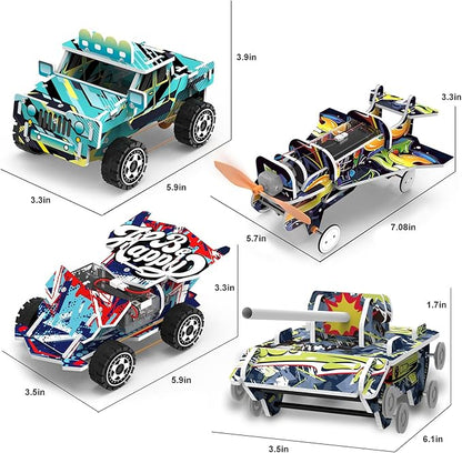 PLANEKO STEM Kits for Kids Age 8-10 3D Puzzles Model Car Building Kits for Boys STEM Projects Crafts Build Toy STEM Activities Toy for Boys 6 7 8 9 10 11 12 13 Year Old Birthday Gift