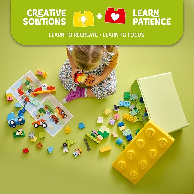 LEGO DUPLO Classic Cars and Trucks Brick Box Building Blocks - Learning & Educational STEM Toys for Toddlers, Ages 1.5+ Years - Develops Fine Motor Skills - Gift for Toddler Birthday - 10439