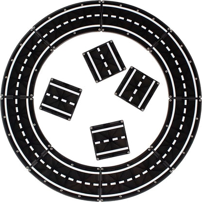 MAGNA-TILES XTRAS: Roads 12 Piece Magnetic Construction Set, The ORIGINAL Magnetic Building Brand