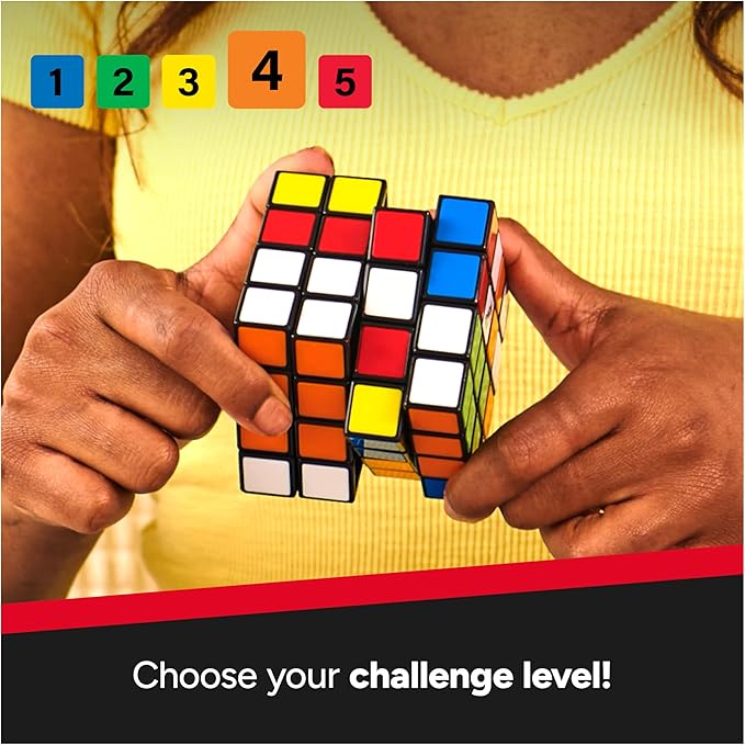 Rubik’s Cube, The Official 4x4 Rubik's Cube Classic Color-Matching Puzzle, Twisting Fidget Toy, Challenging Brain Teaser & Sensory Puzzle for Adults, Teens, & Kids, for Ages 8 & Up