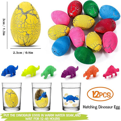 Golray Dinosaur Party Favors Birthday Supplies Gift Box Dino Egg Model Puzzle Mask Stamper Slap Bracelet Keychain Tattoo Sticker Goody Bag Stuffer Pinata Filler 102Pcs Boy Kids Dinosaur Party Supplies