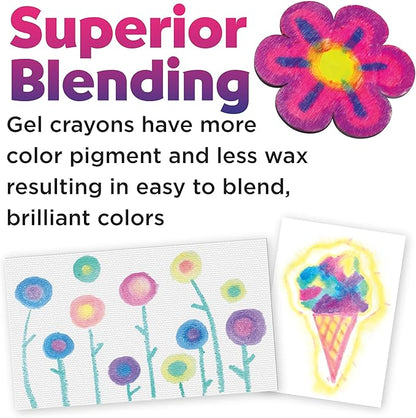 Faber-Castell Metallic Gel Crayons: 6 Vibrant Gel Crayons in Durable Storage Case: Twistable Crayons for Toddler Coloring, Kids Drawing and Arts and Crafts for Ages 3-4+