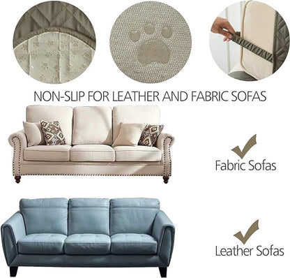 Ameritex Couch Sofa Slipcover 100% Waterproof Nonslip Quilted Furniture Protector Slipcover for Dogs, Children, Pets Sofa Slipcover Machine Washable (Green, 78")