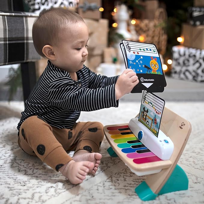 Baby Einstein and Hape Magic Touch Piano Wooden Musical Toddler Toy, Age 6 Months and Up