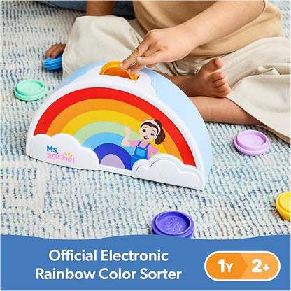 Ms. Rachel Official Electronic Rainbow Color Sorter with Lights, Music & Sounds, 7 Colors, Educational Toys & Toddler Toys for Girls & Boys Ages 1-2+