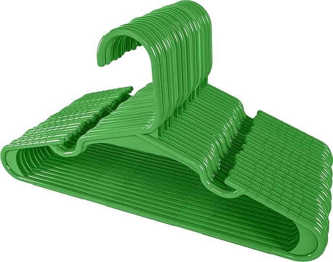 Utopia Home 40 Pack Kids Hangers - 11.5 Inch Plastic Baby Hangers for Closet - Childrens Hanger for Clothes & Infant Hanger for Closet - Ideal for Everyday Standard Use (Green)