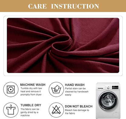 Jin Le 4 Pieces Recliner Cover Stretch Recliner Chair Cover 1 Seater Recliner Couch Covers Sofa Covers Stretch Soft Furniture Protector with Elastic Bottom and Ties for Kids Pet(Recliner, Burgundy)