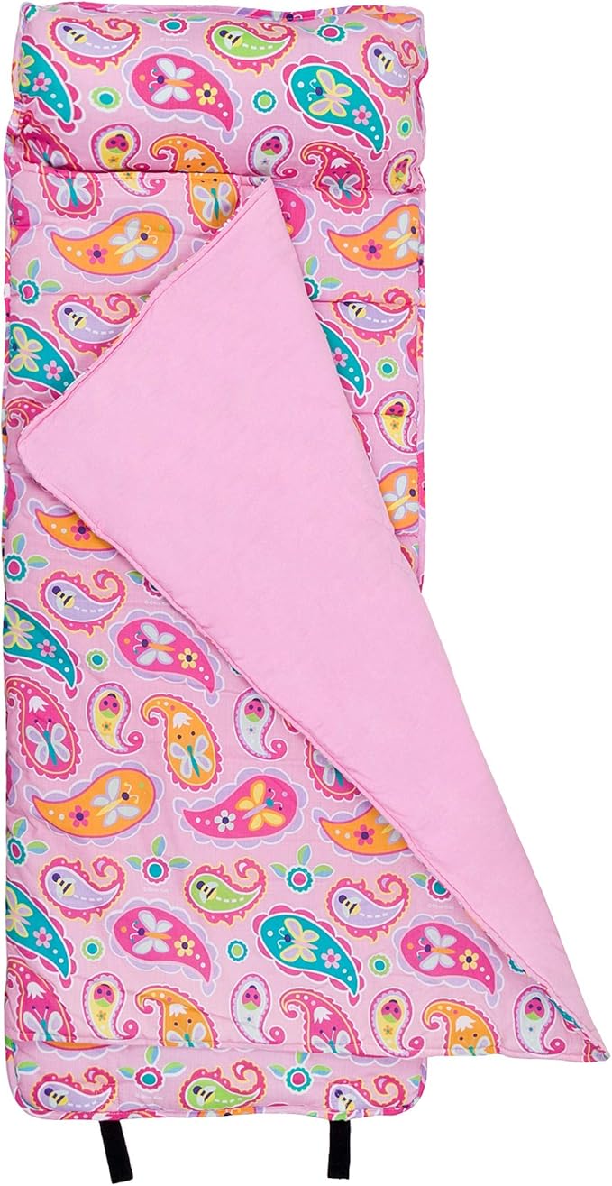 Wildkin Original Nap Mat with Reusable Pillow for Boys & Girls, Perfect for Elementary Daycare Sleepovers, Features Hook & Loop Fastener, Cotton Blend Materials Nap Mat for Kids