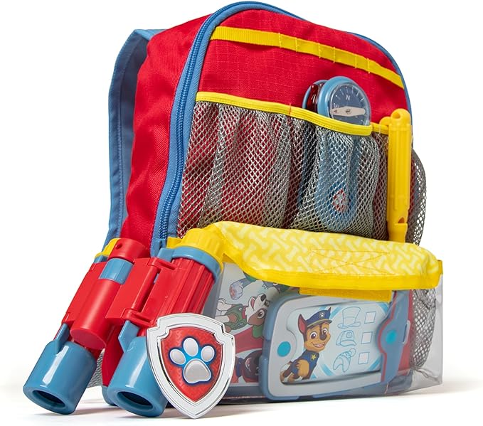Melissa & Doug PAW Patrol Pup Backpack Role Play Set (15 Pieces) - PAW Patrol Adventure Pack, Toys, Pretend Play Outdoor Gear