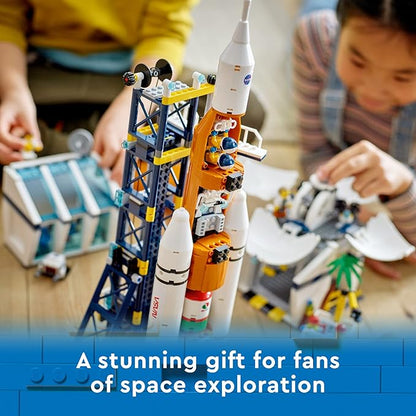 LEGO City Rocket Launch Center Building Toy Set 60351, NASA-Inspired Space Toy with Rocket, Launch Tower, Observatory, and Mission Control, Pretend Play Space Toy for Kids Boys Girls Age 7+ Years Old