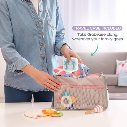 Grabease Baby Spoons Feeding Supplies Baby Led Weaning Supplies Toddler Utensils, BPA-Free & Phthalate-Free for Baby & Toddler, 1 Set, green