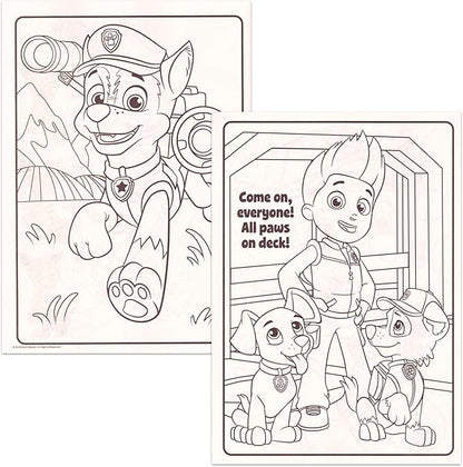 Nick Shop Paw Patrol Coloring Book Super Bundle Set - 2 Coloring and Activity Books, Over 50 Stickers and Mini Crayons