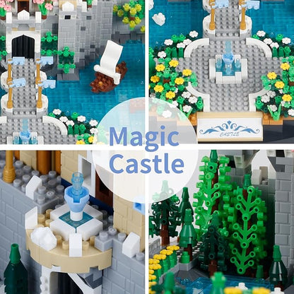 Castle Building Blocks kit, (3600pcs) Princess Castle Toys Playset for Adult, Medieval Fairytale Castle Model,Collectible Mini Blocks Castle Building Set for Women and Girls 10 12 14+