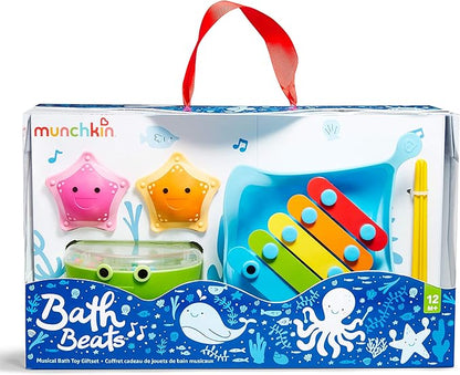 Munchkin® Bath Beats™ Bath Toy, Musical Set Includes Xylophone, Bath Drum & Shakers, Fun for Babies, Toddlers and Kids