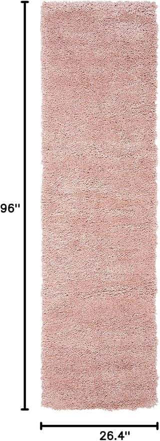 SAFAVIEH Royal Shag Collection Runner Rug - 2'2" x 8', Plum, Non-Shedding & Easy Care, 2-inch Thick Ideal for High Traffic Areas in Living Room, Bedroom (RYG115U)