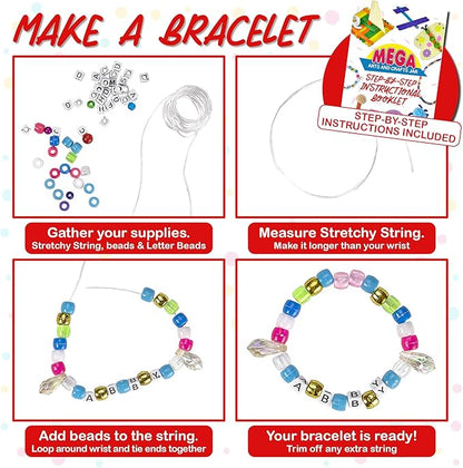 Dragon Too Mega Kids Crafts and Art Supplies Jar Kit - 1000+ Piece Set - Instructional Booklet Included - Revised Glitter Glue, Construction Paper, Popsicle Sticks, Googly Eyes, Pipe Cleaners