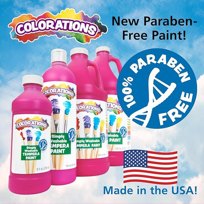 Colorations Washable Finger Paints, 16 fl oz, Violet, Non-Toxic, Creamy, Vibrant, Kids Paint, Craft, Hobby, Fun, Art Supplies, Young kids, finger painting, hand painting (CWFVI)