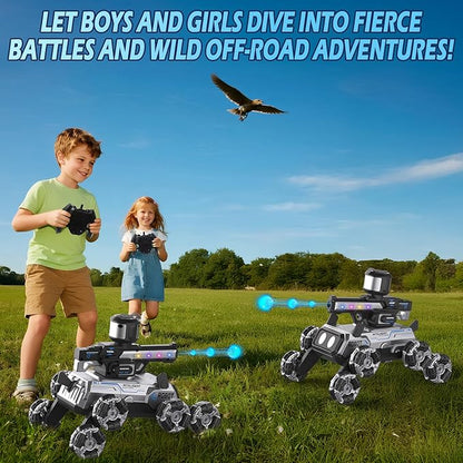 Godboat Robot Dog - Smart Toys for Kids with Music & LED Eyes, 2.4GHZ RC Car, 8-Wheel Stunt, 9+ Lifelike Actions and Water-Shooting, Age 3 4 5 6 7 8 Year Old Boys Girls Christmas & Birthday Gifts 2026