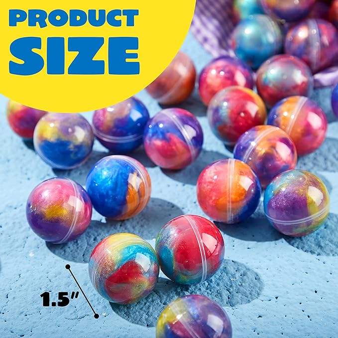 JOYIN Slime Party Favors, 24 Pack Galaxy Slime Ball - Stretchy, Non-Sticky, Mess-Free, Stress Relief, and Safe - Toys for Girls and Boys - Easter, Classroom Reward, Party Supplies, Valentines