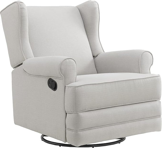 Oxford Baby Teegan Upholstered Swivel Glider & Recliner Nursery Chair, Sand