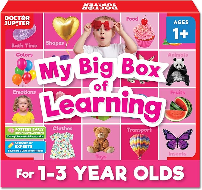 Doctor Jupiter My Big Box of Learning | Toys for Toddlers Ages 1-2-3 | Toddler Learning & Educational Activities for 1+ Year Old Girls | Gift Ideas for Birthdays