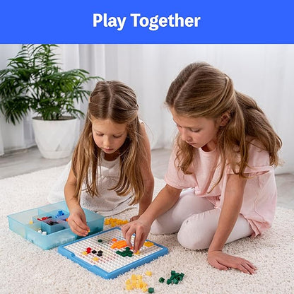 KIEZ 490 Pieces Mosaic Puzzle, Pixel Art Challenge with 24 Designs (Animals, Vehicles, Fruits, Architectures), DIY Art STEM Toys for Kids 3+ Years Old