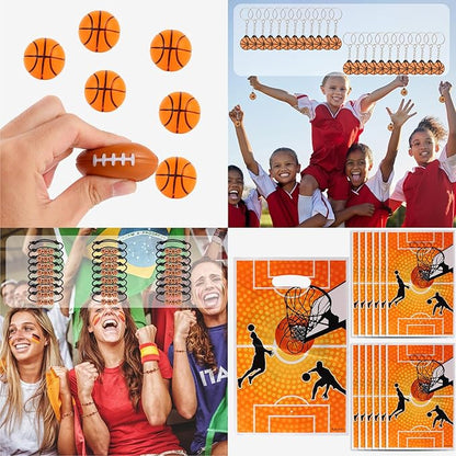 Kolewo4ever 295 Pieces Basketball Party Favors Supplies Set Bulk Sports Goodie Bag Fillers for Sports Party Gifts Bags (Basketball)