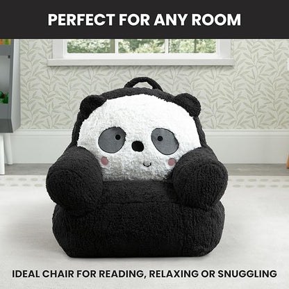Delta Children Panda Cozee Buddy Chair, Black/White