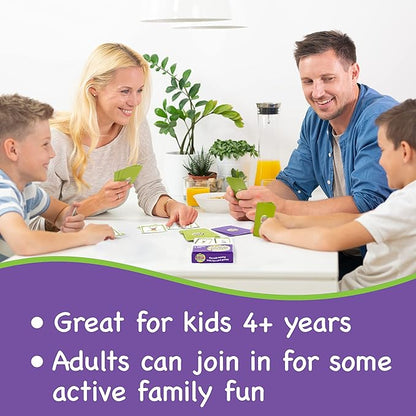 Exercise Cards for Kids - PE Equipment for Elementary School, Kids Workout Equipment Exercise Games, Classroom Exercise, PE Teacher Recess Equipment or at Home, Active Play Indoor or Outdoors