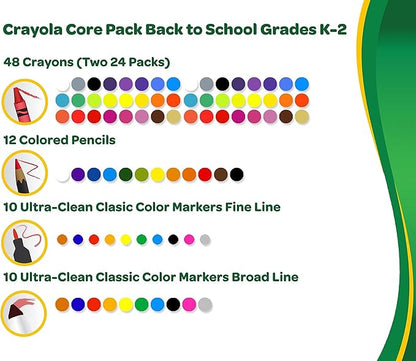 Crayola Art Supplies Set (80ct), Crayons, Markers & Colored Pencils, Coloring Supplies for Classrooms & Teachers, Gift for Kids [Amazon Exclusive]