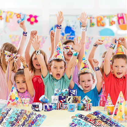 36 PCS Pirate Slap Bracelets Kids Party Favors,Bulk Snap Bracelet Party Favors Supplies for kids&teens Gifts Teacher Classroom School Favors