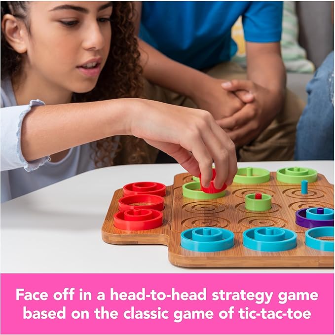 Spin Master Games, Otrio Wood Strategy Game, Fun Family Board Game, STEM Game, Interactive Puzzle Game, Family Game Night Game for Ages 8+