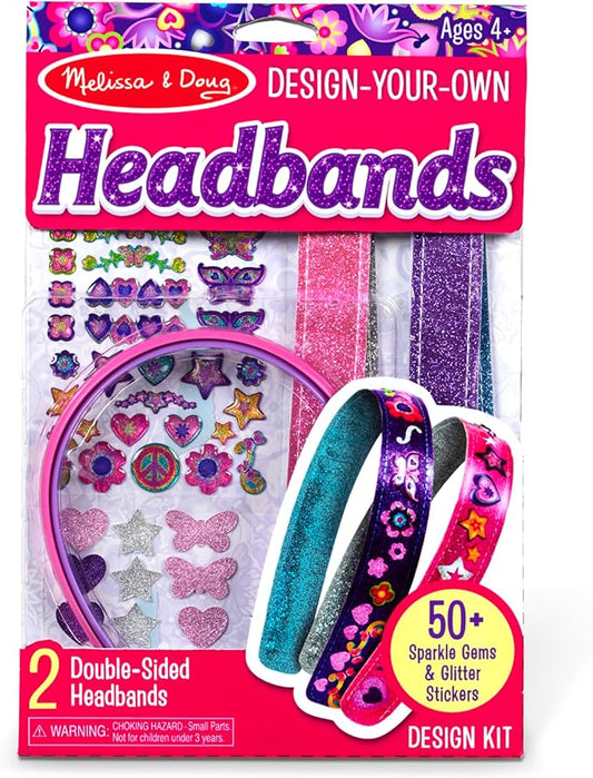 Melissa & Doug Design-Your-Own Headbands Jewelry-Making Kit With 50+ Stickers